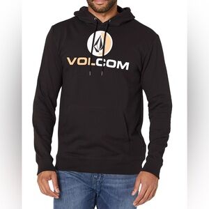 Volcom Men's Blaquedout Pullover Hooded Fleece Sweatshirt size Medium